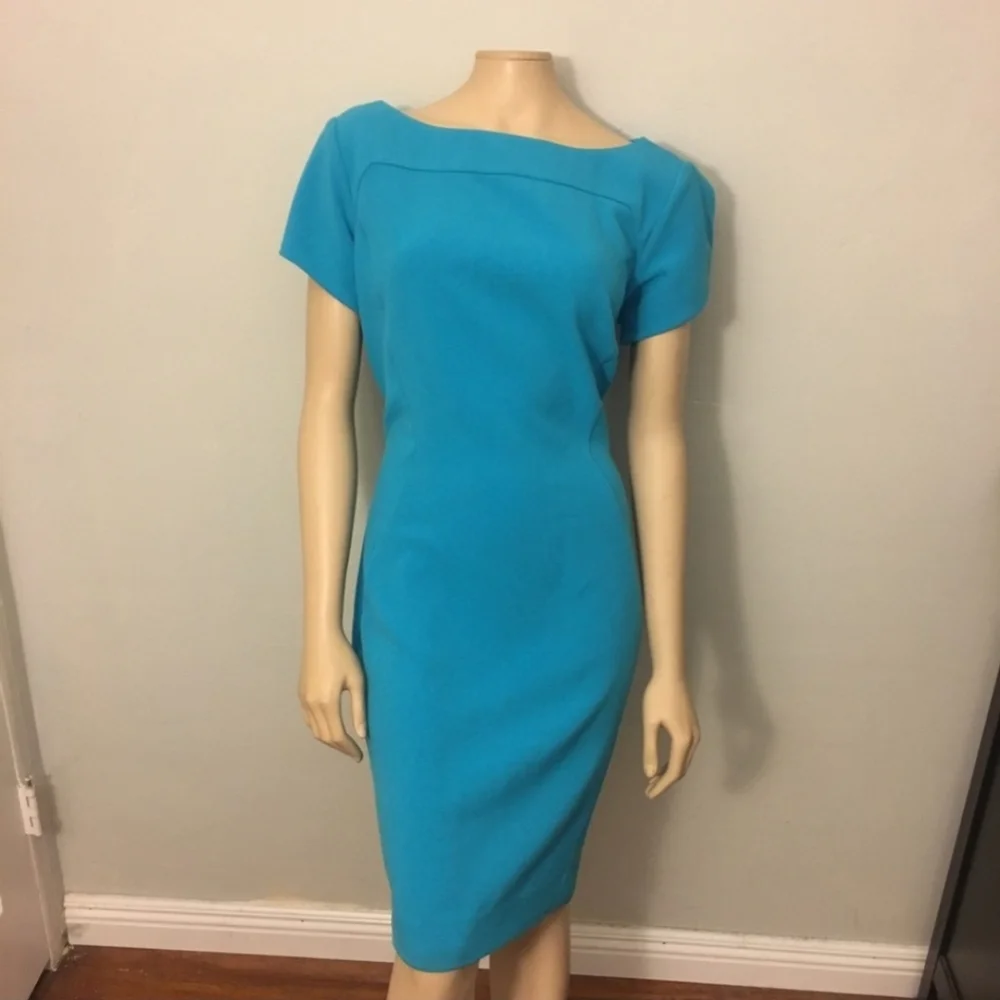 Rachel Roy turquoise blue sheath dress - Picture 2 of 5